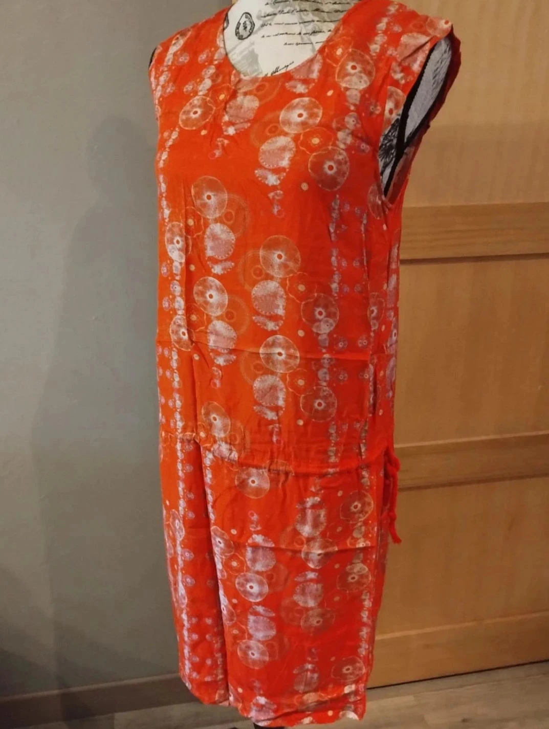 Robe orange à motifs ,One step T38/40